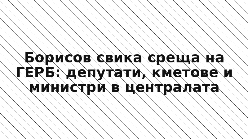 Борисов свика среща на ГЕРБ: депутати, кметове и министри в централата