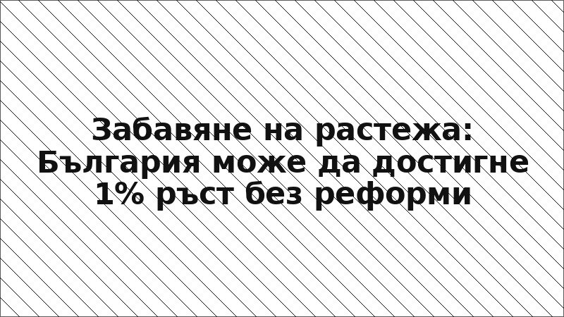 Забавяне на растежа: България може да достигне 1% ръст без реформи