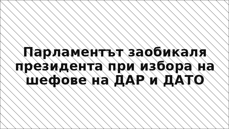 Парламентът заобикаля президента при избора на шефове на ДАР и ДАТО