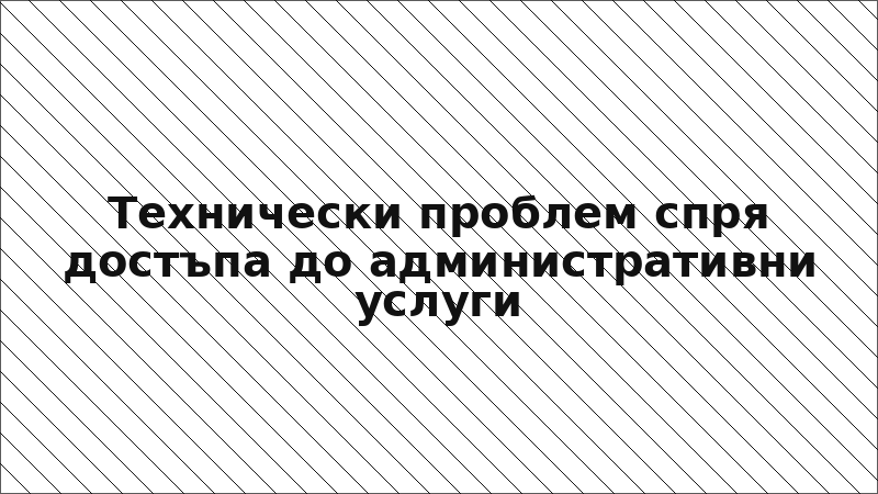 Технически проблем спря достъпа до административни услуги