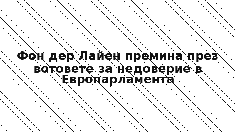 Фон дер Лайен премина през вотовете за недоверие в Европарламента