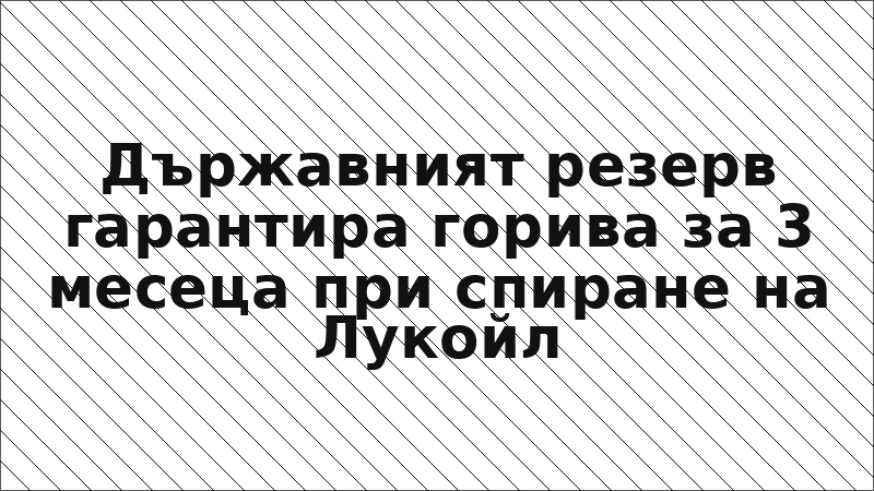 Държавният резерв гарантира горива за 3 месеца при спиране на Лукойл