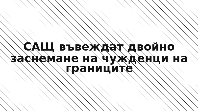 САЩ въвеждат двойно заснемане на чужденци на границите