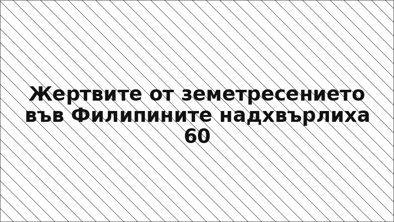 Жертвите от земетресението във Филипините надхвърлиха 60
