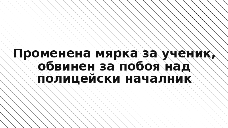 Променена мярка за ученик, обвинен за побоя над полицейски началник