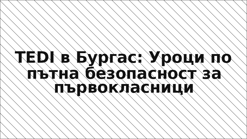 TEDI в Бургас: Уроци по пътна безопасност за първокласници