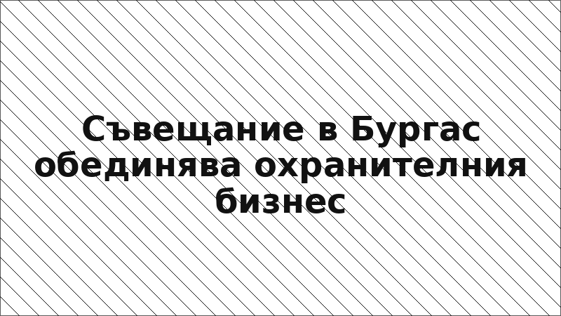 Съвещание в Бургас обединява охранителния бизнес