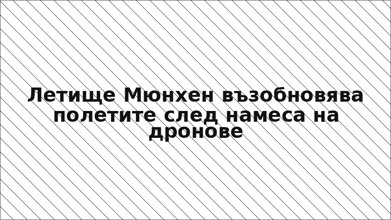 Летище Мюнхен възобновява полетите след намеса на дронове