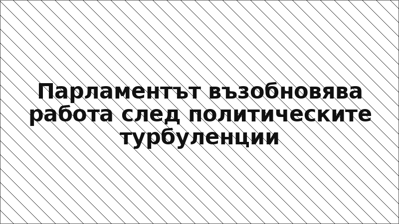 Парламентът възобновява работа след политическите турбуленции