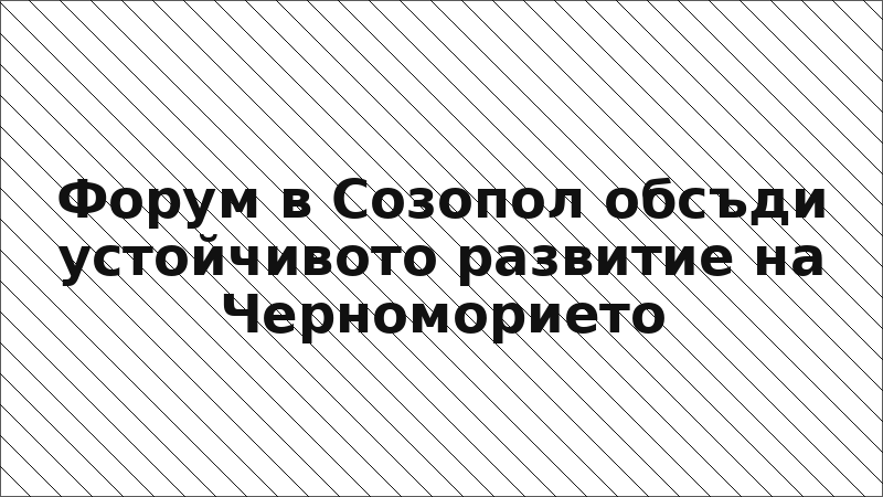 Форум в Созопол обсъди устойчивото развитие на Черноморието