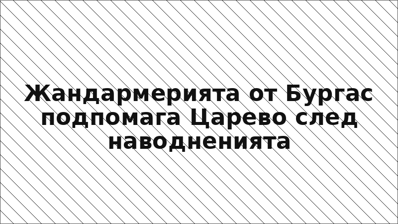 Жандармерията от Бургас подпомага Царево след наводненията