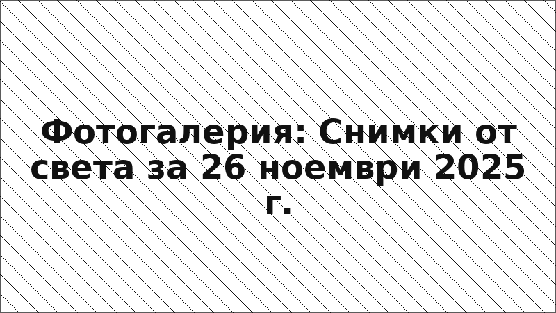 Фотогалерия: Снимки от света за 26 ноември 2025 г.