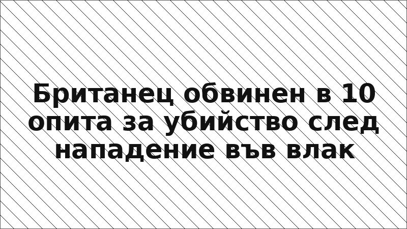 Британец обвинен в 10 опита за убийство след нападение във влак