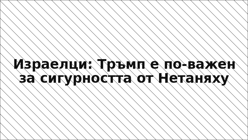 Израелци: Тръмп е по-важен за сигурността от Нетаняху