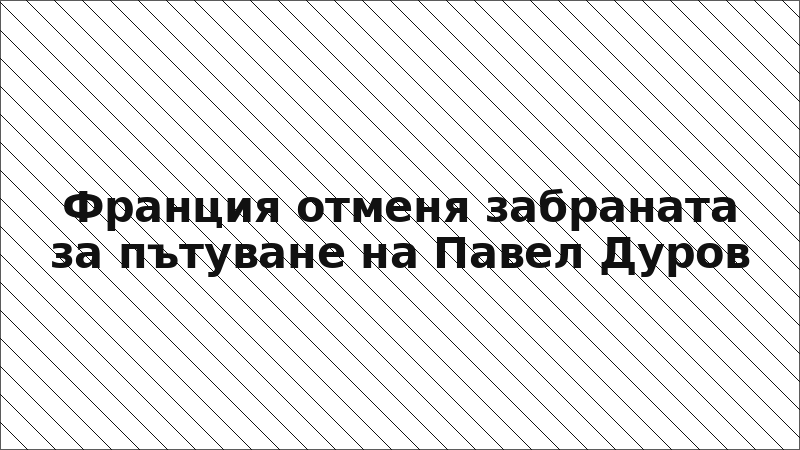 Франция отменя забраната за пътуване на Павел Дуров