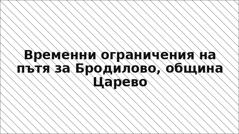 Временни ограничения на пътя за Бродилово, община Царево