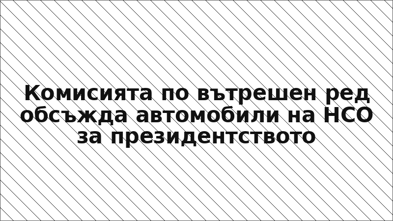 Комисията по вътрешен ред обсъжда автомобили на НСО за президентството