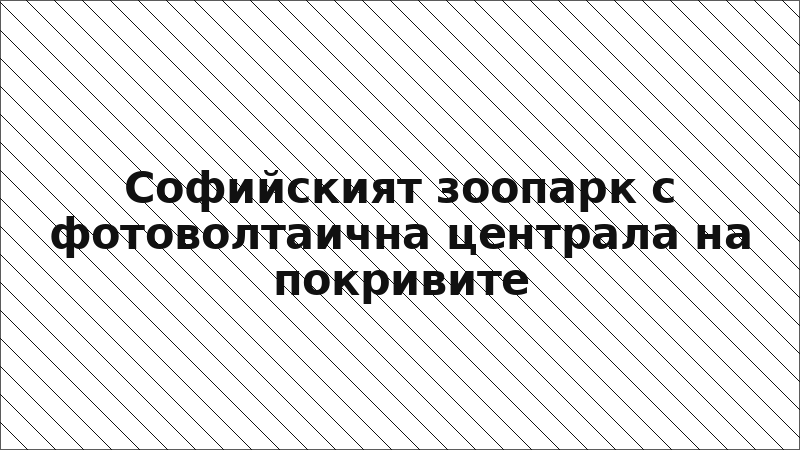 Софийският зоопарк с фотоволтаична централа на покривите