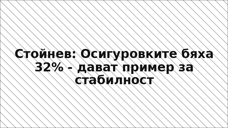 Стойнев: Осигуровките бяха 32% - дават пример за стабилност