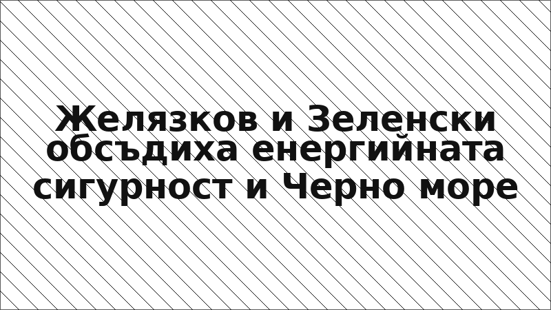 Желязков и Зеленски обсъдиха енергийната сигурност и Черно море