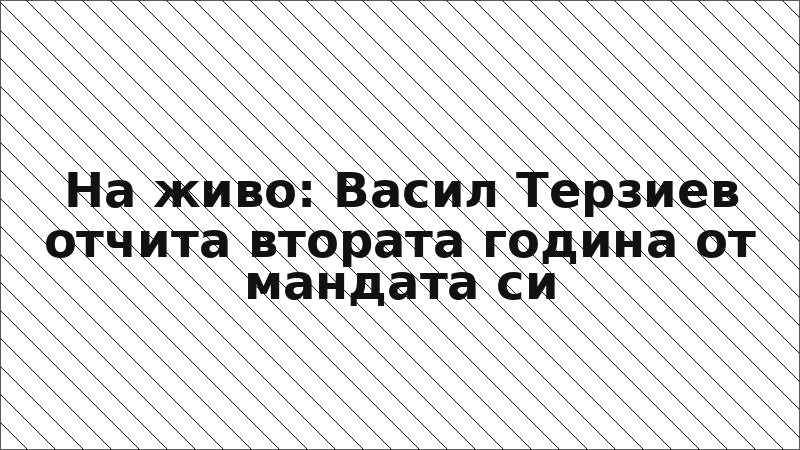 На живо: Васил Терзиев отчита втората година от мандата си