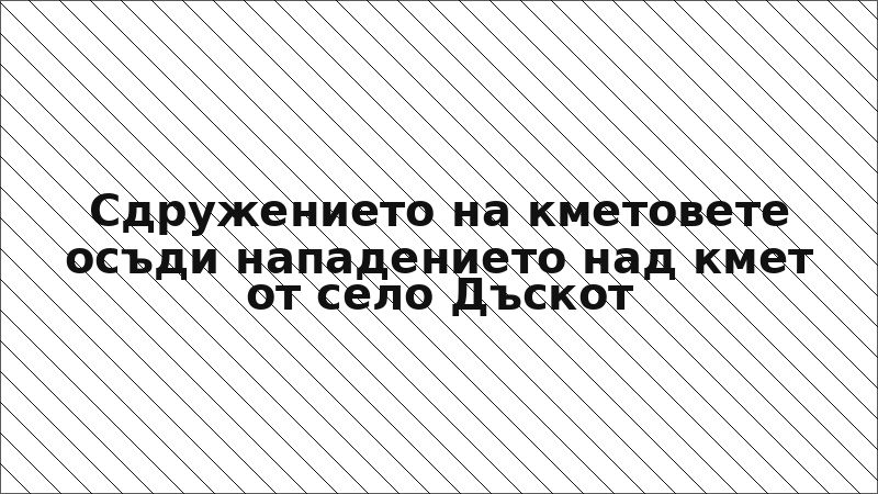 Сдружението на кметовете осъди нападението над кмет от село Дъскот