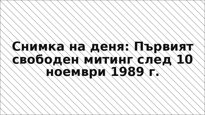 Снимка на деня: Първият свободен митинг след 10 ноември 1989 г.
