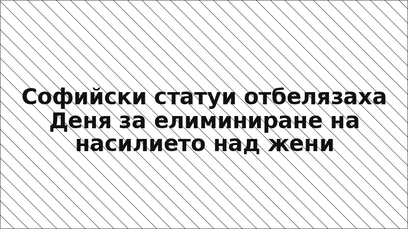 Софийски статуи отбелязаха Деня за елиминиране на насилието над жени