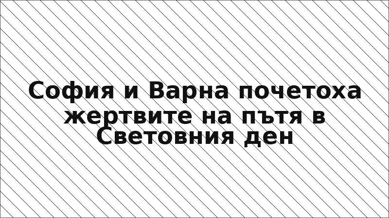София и Варна почетоха жертвите на пътя в Световния ден