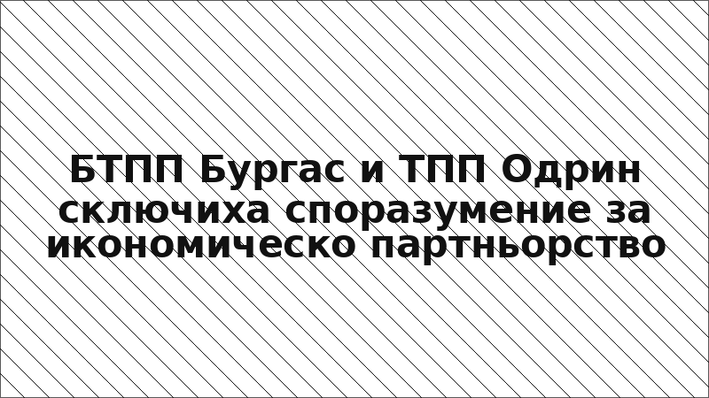 БТПП Бургас и ТПП Одрин сключиха споразумение за икономическо партньорство
