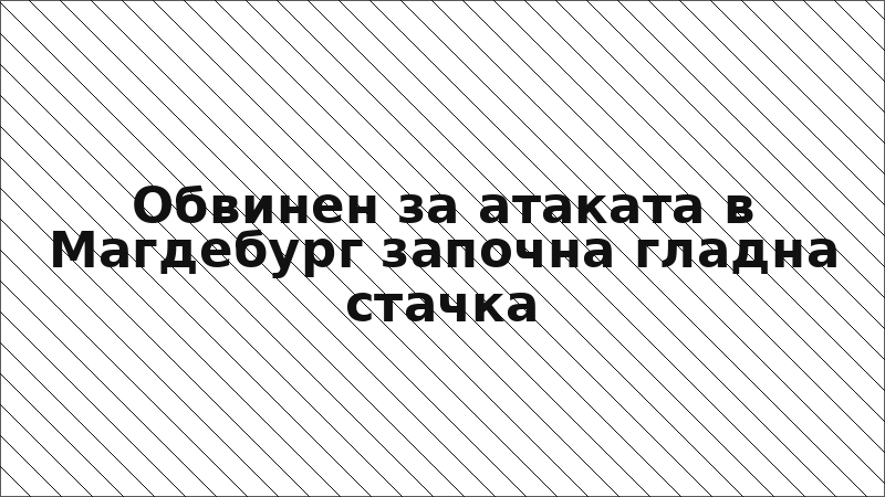 Обвинен за атаката в Магдебург започна гладна стачка