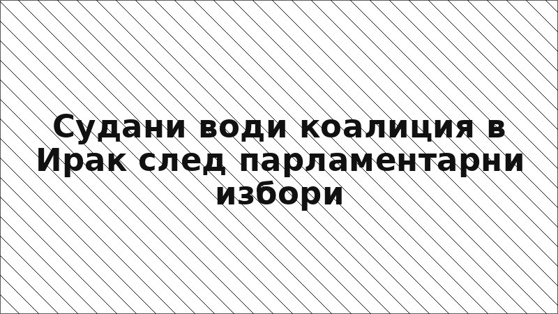 Судани води коалиция в Ирак след парламентарни избори