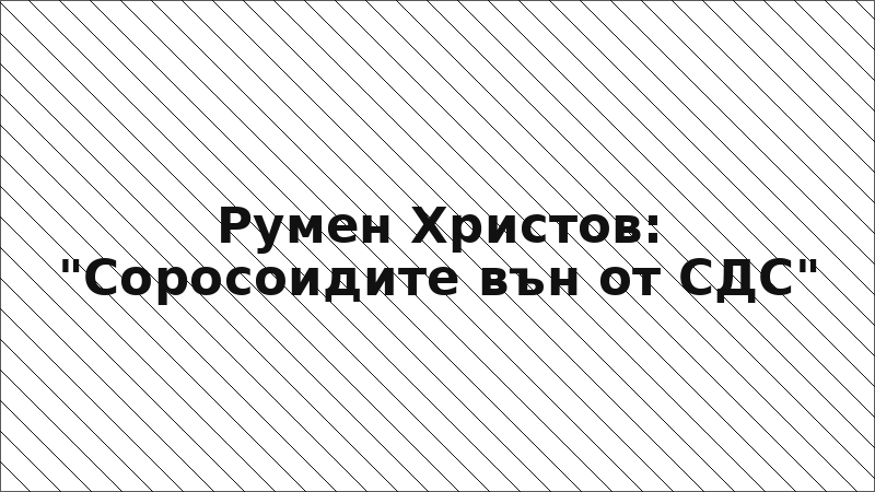 Румен Христов: "Соросоидите вън от СДС"