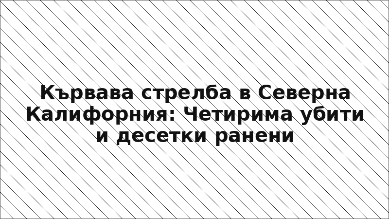 Кървава стрелба в Северна Калифорния: Четирима убити и десетки ранени