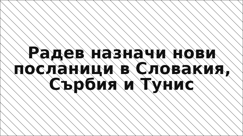 Радев назначи нови посланици в Словакия, Сърбия и Тунис