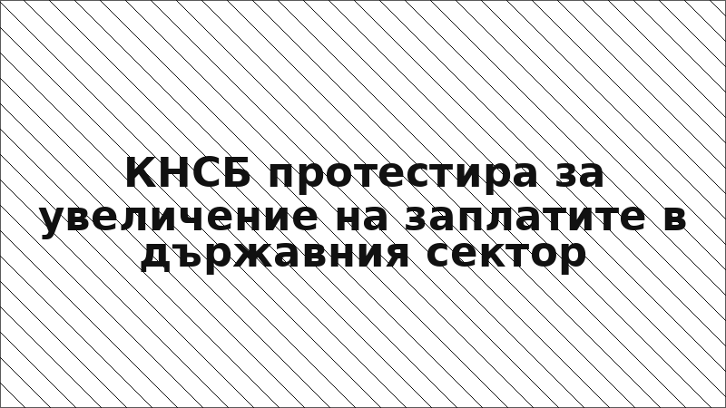 КНСБ протестира за увеличение на заплатите в държавния сектор