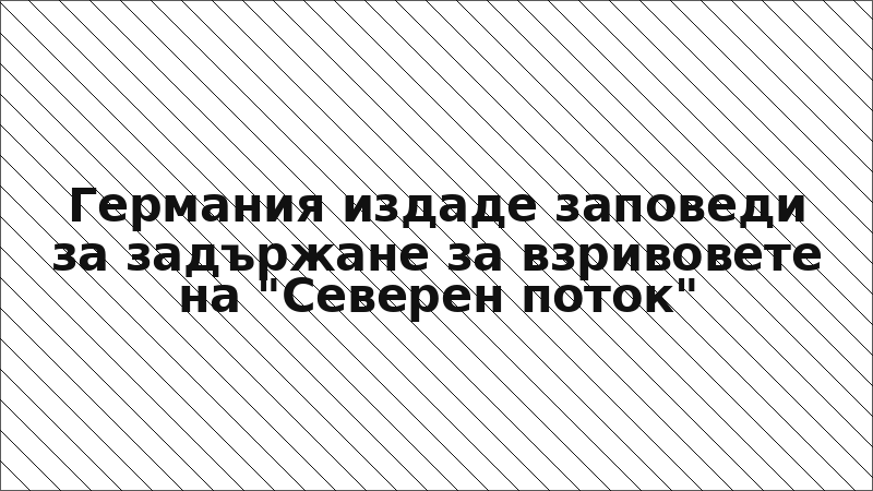 Германия издаде заповеди за задържане за взривовете на "Северен поток"