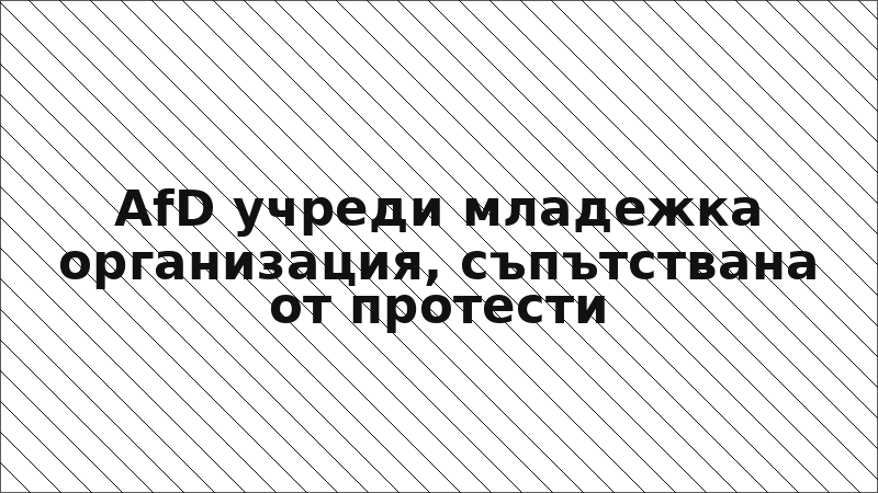 AfD учреди младежка организация, съпътствана от протести