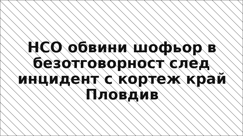НСО обвини шофьор в безотговорност след инцидент с кортеж край Пловдив
