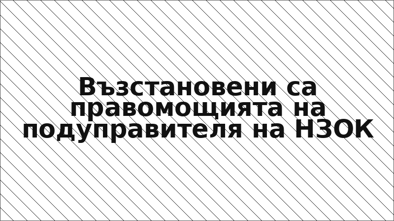 Възстановени са правомощията на подуправителя на НЗОК