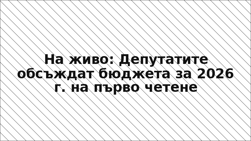 На живо: Депутатите обсъждат бюджета за 2026 г. на първо четене