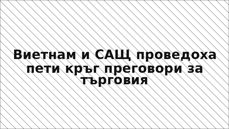 Виетнам и САЩ проведоха пети кръг преговори за търговия