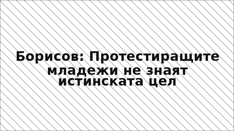 Борисов: Протестиращите младежи не знаят истинската цел