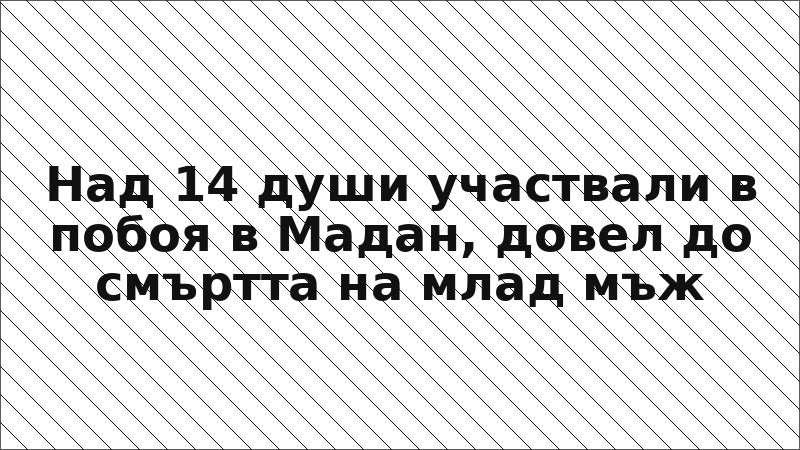 Над 14 души участвали в побоя в Мадан, довел до смъртта на млад мъж