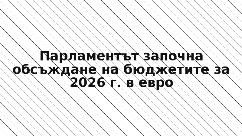Парламентът започна обсъждане на бюджетите за 2026 г. в евро