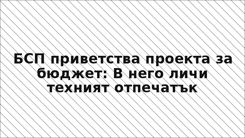 БСП приветства проекта за бюджет: В него личи техният отпечатък