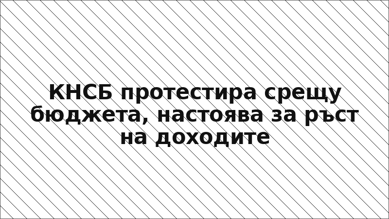 КНСБ протестира срещу бюджета, настоява за ръст на доходите