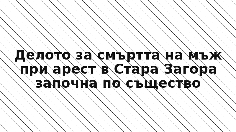 Делото за смъртта на мъж при арест в Стара Загора започна по същество