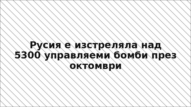 Русия е изстреляла над 5300 управляеми бомби през октомври