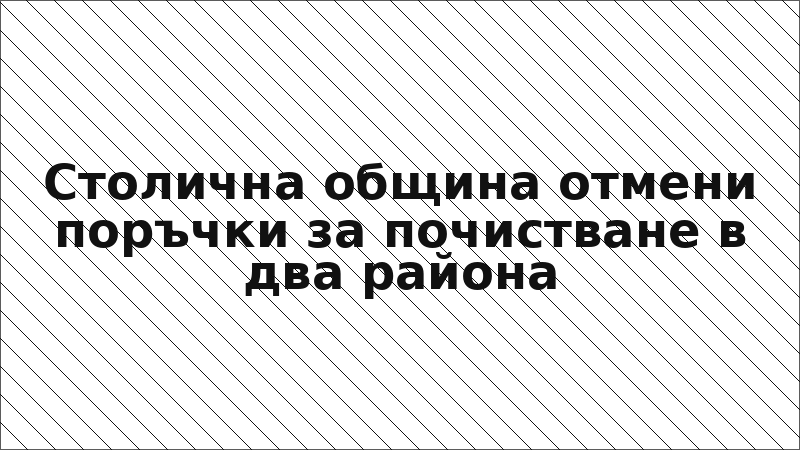 Столична община отмени поръчки за почистване в два района
